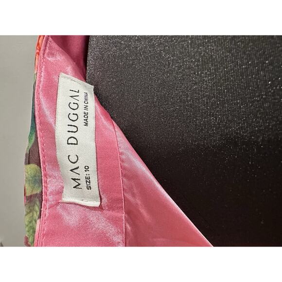 Mac Duggal 68076 Multicolor Ruffled Cut Out Sleeveless Gown Sz 10 - Picture 8 of 8